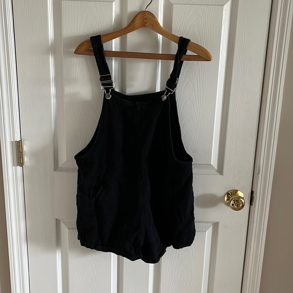 Black Short Romper Jumpsuit Overalls Size Medium